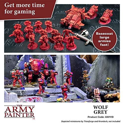 The Army Painter Warpaint Air Wolf Grey - Acrylic Non-Toxic Heavily Pigmented Water Based Paint for Tabletop Roleplaying, Boardgames, and Wargames Miniature Model Painting