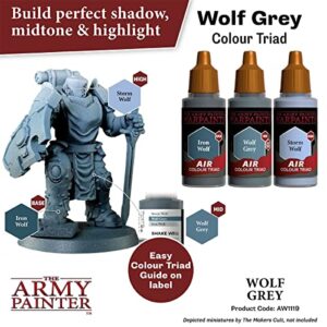 The Army Painter Warpaint Air Wolf Grey - Acrylic Non-Toxic Heavily Pigmented Water Based Paint for Tabletop Roleplaying, Boardgames, and Wargames Miniature Model Painting