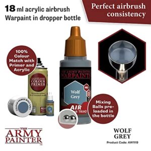 The Army Painter Warpaint Air Wolf Grey - Acrylic Non-Toxic Heavily Pigmented Water Based Paint for Tabletop Roleplaying, Boardgames, and Wargames Miniature Model Painting