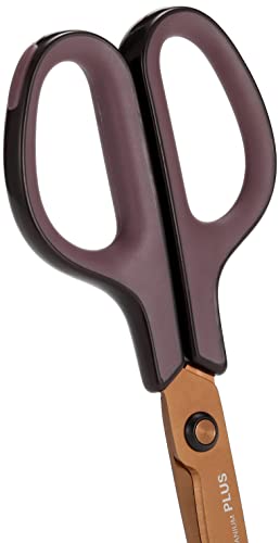 Plus SC-175ST 34-519 Scissors, Fit Cut Curve, Titanium, Continuous Sharpness, Brown