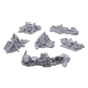 urban rubble by gamescape3d, 3d printed tabletop rpg scenery and wargame terrain for 28mm miniatures