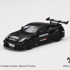 Truescale Miniatures Mini GT 1:64 LB-Silhouette Works GT Nissan 35GT-RR Ver.2 Matt Black LBWK Advan True Scale Miniatures MGT00291