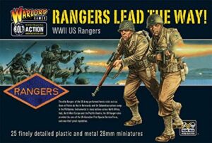 bolt action rangers lead the way! us rangers 1:56 wwii military wargaming figures plastic model kit