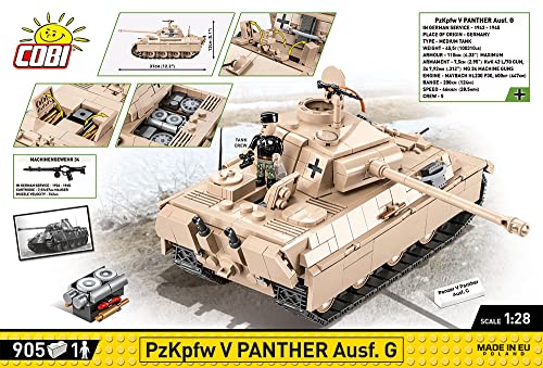 Cobi toys 905 Pcs Hc WWII Panzer V Panther Ausf.G Sd.Kfz.171