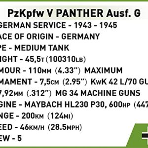 Cobi toys 905 Pcs Hc WWII Panzer V Panther Ausf.G Sd.Kfz.171