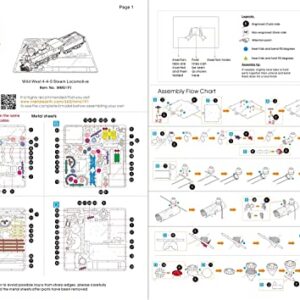 Fascinations Metal Earth Wild West 4-4-0 Locomotive 3D Metal Model Kit Bundle with Tweezers