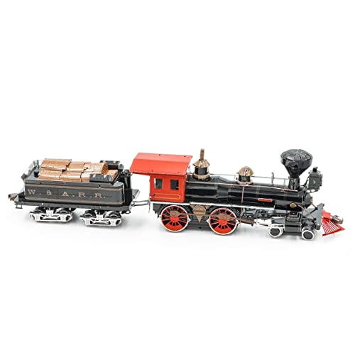 Fascinations Metal Earth Wild West 4-4-0 Locomotive 3D Metal Model Kit Bundle with Tweezers