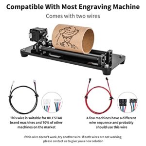 Laser Rotary Attachment for Laser Engraver, CNC Rotary Axis for 360°Engraving Cylindrical Object, Diameter Adjustable, Compatible with CNC Router 3018 and Most Laser Engraving Machine