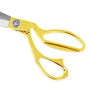 Mandala Crafts Ribbon Cutting Scissors for Ribbon Cutting Ceremony – Large Gold Scissors Set Tailor Scissors Heavy Duty Shears with Stainless steel Blade for Fabric Sewing