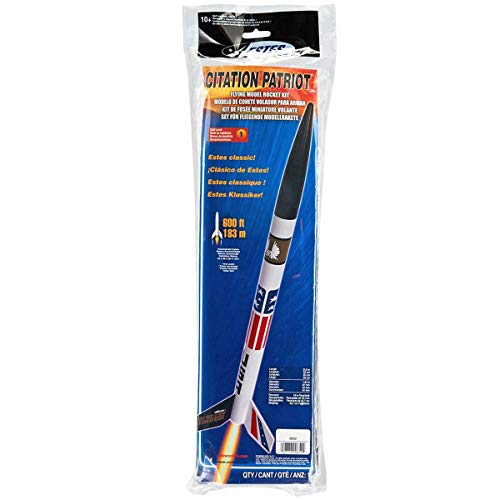 Estes 652 Citation Patriot Flying Model Rocket Kit 0652 | Intermediate Level Build | Soars up to 600'