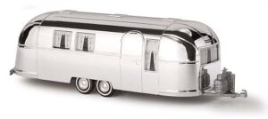 busch 44982 airstream trailer 1958 silver ho scale model , white