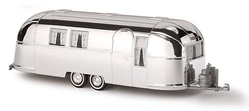 Busch 44982 Airstream Trailer 1958 Silver HO Scale Model , White