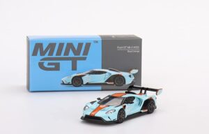 true scale miniatures model car compatible with ford gt mk ii #15 blue orange limited edition 1/64 diecast model car mgt00359