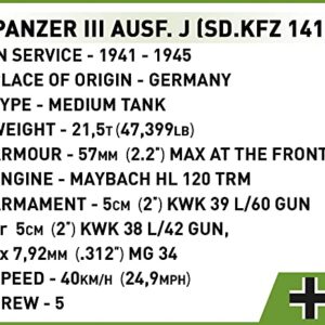 COBI Historical Collection World War II Panzer III Ausf. J Tank