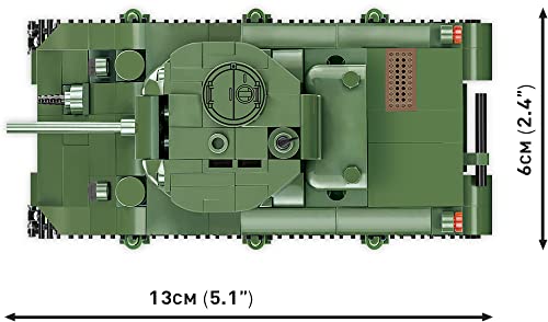 COBI Historical Collection World War II Sherman M4A1 Tank, Green, 1:48 Scale