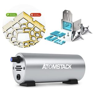 atomstack air assist pump by uesuika, air assist kit for laser cutter and engraver machine, cleaner cutting object edges with airflow 10-30l /min