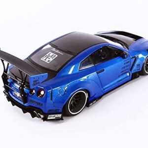 Solido S1805801 1:18 2020 Nissan GT-R (R35) with Liberty Walk Body Kit 2.0-Metallic Blue Collectible Miniature car
