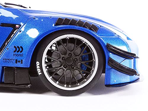 Solido S1805801 1:18 2020 Nissan GT-R (R35) with Liberty Walk Body Kit 2.0-Metallic Blue Collectible Miniature car