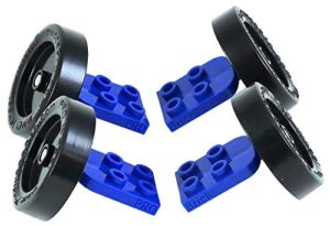 pro brick wheel – axle assembly for brick derby car racing (set of 4) by pinewood pro