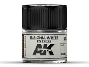 ak interactive real color air single paint line 10ml – rc206 thru rc284 color: insignia white fs 17875 – rc222