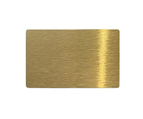 Malayan - 50 PACK Aluminum Business Card Blanks - Laser Engraver and CNC Engraving Color Options Available (Gold)