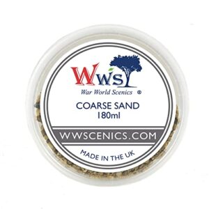 WWS War World Scenics WWScenics Army Coarse Model Sand | 180ml Tub | Scenery Basing Material