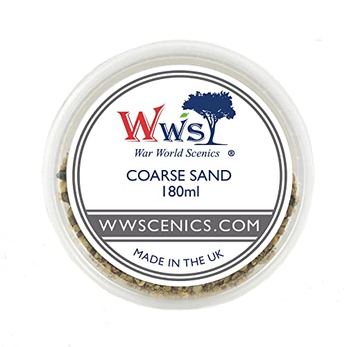 WWS War World Scenics WWScenics Army Coarse Model Sand | 180ml Tub | Scenery Basing Material