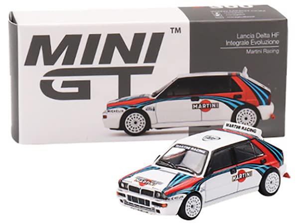 Truescale Miniatures Lancia Delta HF Integrale Evoluzione White w/Graphics Martini Racing Ltd Ed to 3600 pcs 1/64 Diecast Model Car by True Scale Miniatures MGT00300