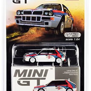 Truescale Miniatures Lancia Delta HF Integrale Evoluzione White w/Graphics Martini Racing Ltd Ed to 3600 pcs 1/64 Diecast Model Car by True Scale Miniatures MGT00300