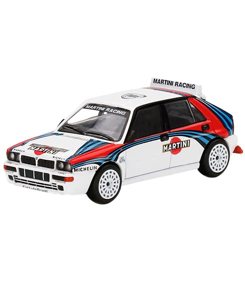 Truescale Miniatures Lancia Delta HF Integrale Evoluzione White w/Graphics Martini Racing Ltd Ed to 3600 pcs 1/64 Diecast Model Car by True Scale Miniatures MGT00300