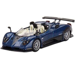 Truescale Miniatures Pagani Zonda HP Barchetta Conv. Blue Tricolore Met. & Carbon w/White Interior Ltd Ed to 4200 pcs 1/64 Diecast Model Car True Scale MGT00370