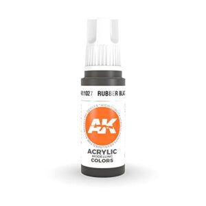 ak-interactive rubber black (17ml) – model building paints and tools # 11027