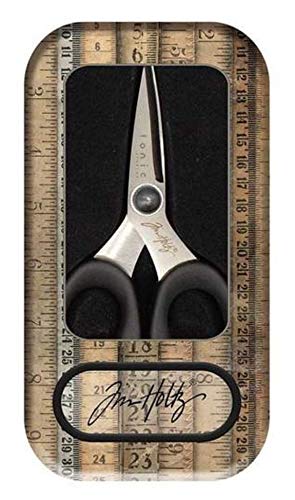 Tim Holtz Haberdashery Scissors - Bundle of Two Pairs of Soft Grip Snip Scissors, 5" and 6"