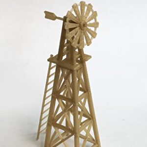 Outland Models Railway Layout Country Farm Windmill (Gold) HO Scale 1:87