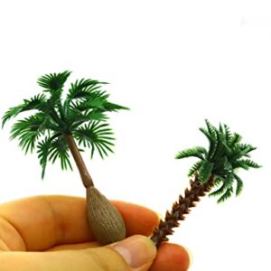 18pcs Artificial Miniature Palm Trees Scenery Layout Model Plastic Tree Train Coconut Rainforest Toys for Ho Train Layout