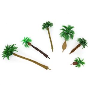 18pcs Artificial Miniature Palm Trees Scenery Layout Model Plastic Tree Train Coconut Rainforest Toys for Ho Train Layout