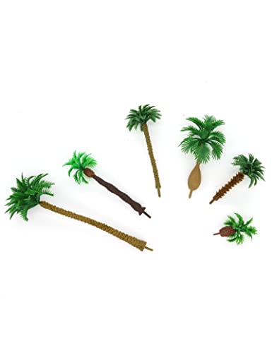 18pcs Artificial Miniature Palm Trees Scenery Layout Model Plastic Tree Train Coconut Rainforest Toys for Ho Train Layout