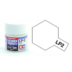 tamiya lacquer paint lp-2 gloss white 10 ml tam82102 lacquer primers & paints