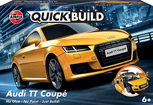 Airfix Quickbuild Audi TT Coupe Yellow Brick Building Model Kit J6034