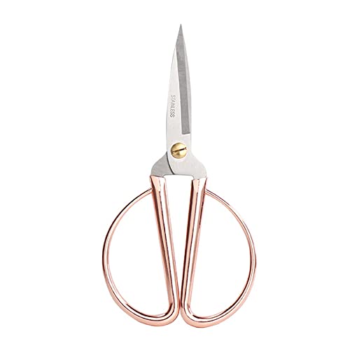 Aemoe 6 Inch All Stainless Steel Sewing Scissors, Sharp Tailor Scissors for Embroidery, Sewing, Craft, DIY Art Work & Daily Use for Home Office School Rose Gold