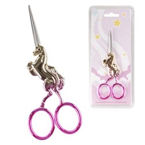 unicorn embroidery craft stainless steel scissors – gradient – 1 pair