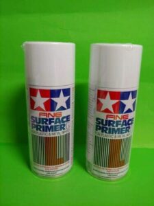 2 pack tamiya 87044 surface primer l white 180ml for plastic & metal