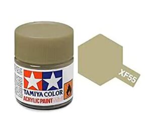 tamiya xf55 81755 acrylic mini xf55 deck tan 1/3 oz 10ml