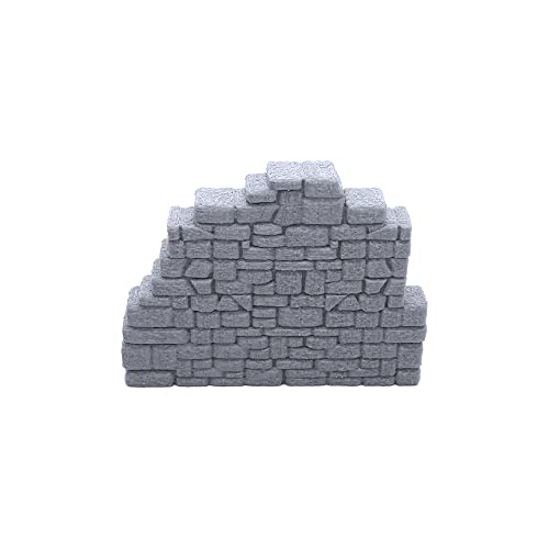 EnderToys Ruined Stone Walls Set B, Terrain Scenery for Tabletop 28mm Miniatures Wargame, 3D Printed and Paintable