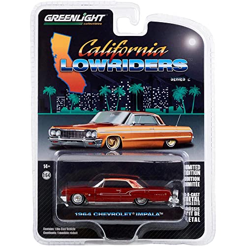 Greenlight 63030-B California Lowriders Series 2 - 1964 Chey Impala with Continental Kit 1:64 Scale Diecast