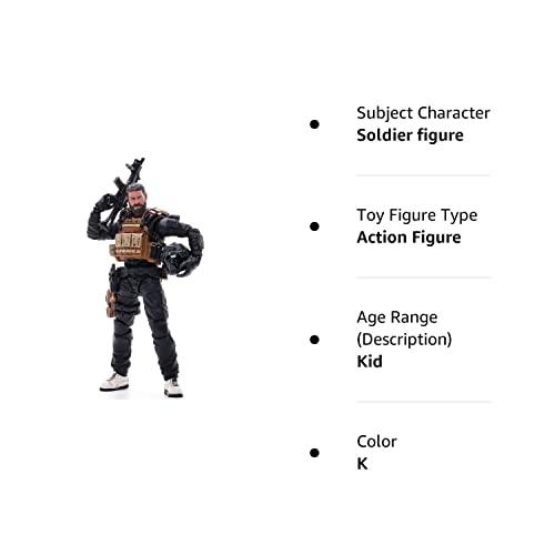 JoyToy 1/18 Action Figures 4-Inch Mercenary Trio Collection Solider Figures Military Model Toys (Mercenary-K)
