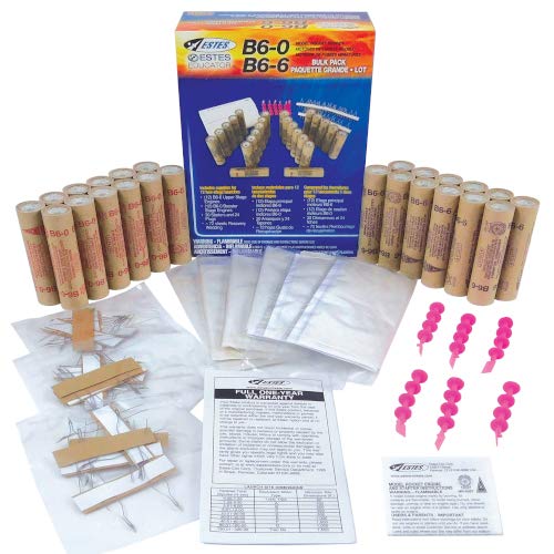 United Model B6-0/B6-6 Engine Bulk Pack, Includes 24 Model Rocket Engines for Two-Stage Rockets