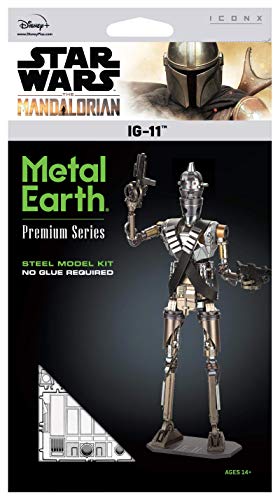 Metal Earth Premium Series Star Wars The Mandalorian IG-11 3D Metal Model Kit Fascinations