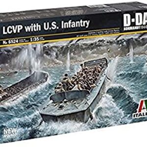 Italeri Models Lcvp with U.S. Infantry D-Day Series Boat Model Building Kits