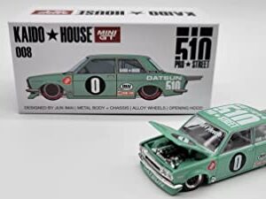 Datsun 510 Pro Street KDO510 Light Green (Designed by Jun Imai) Kaido House Special 1/64 Diecast Model Car by True Scale Miniatures KHMG008